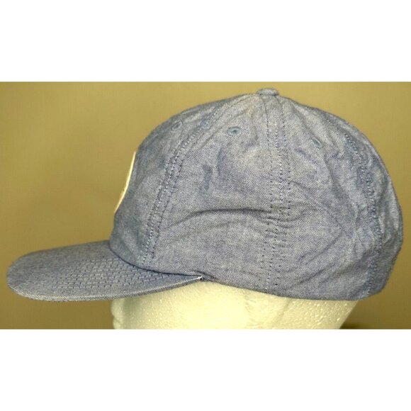 Herchel Supply Co Hat Trucker Cap Embroidered H.S.CO Logo Denim Strapback - Picture 4 of 10